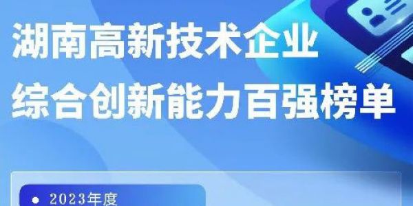 再传佳讯丨环球国际入选2023年度湖南省高新技术企业综合创新能力百强